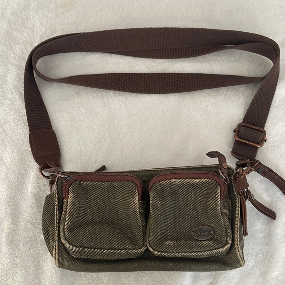 Roots Brown Belt Bag with Adjustable Strap